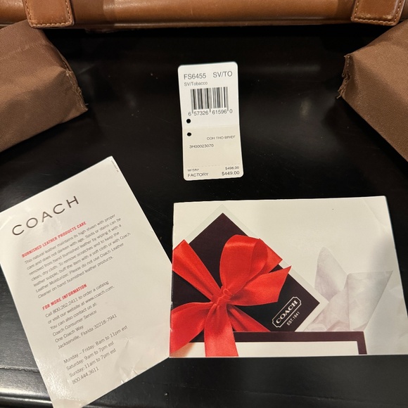 RARE Coach British Tan Portfolio Thompson Briefcase J0669-F06455 - Picture 13 of 16